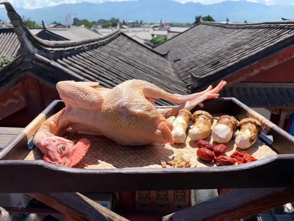 菌菇与鸡肉搭配示意